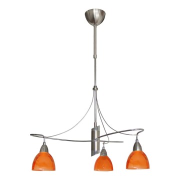 Lustr CARRAT matný chrom/chrom/oranž Lustr CARRAT matný chrom/chrom/oranž